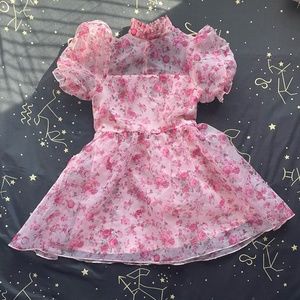 SHEIN pink floral dress size small/4.